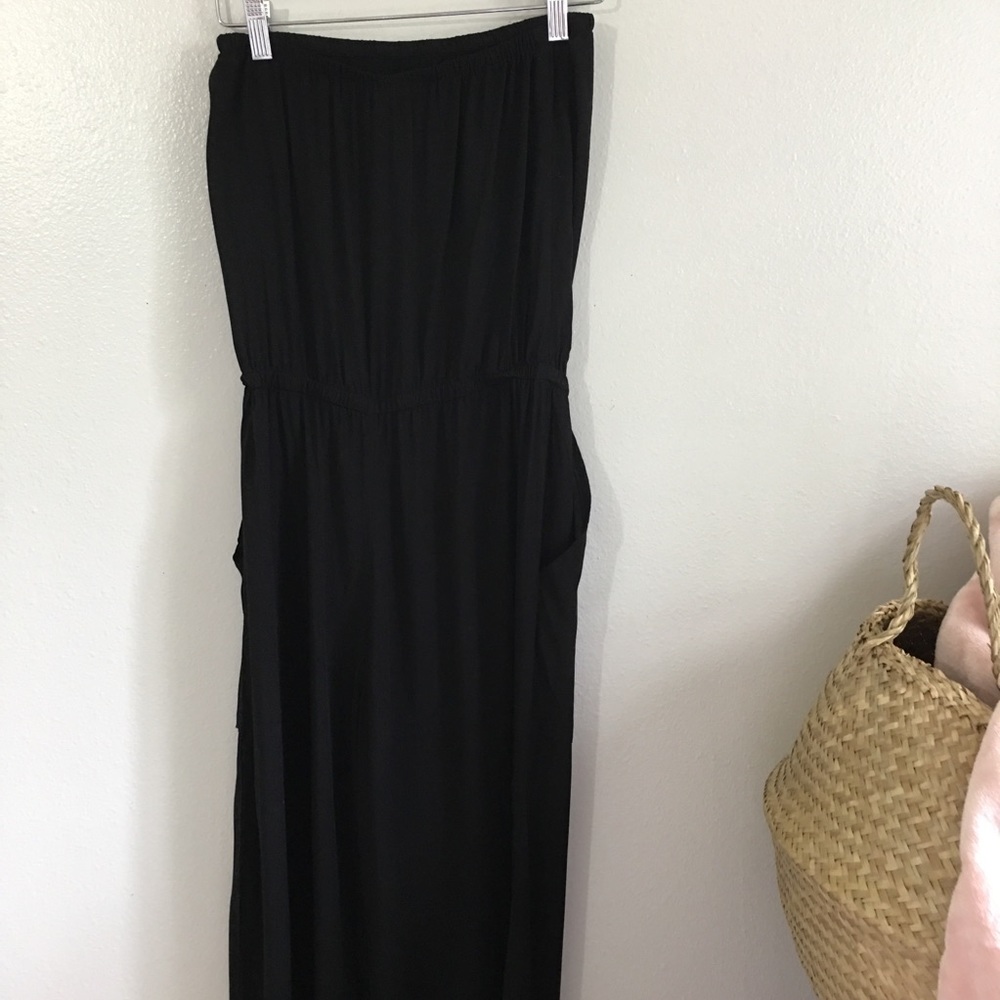 Michael Stars | Strapless Wide Leg Jumpsuit - Picture 4 of 8